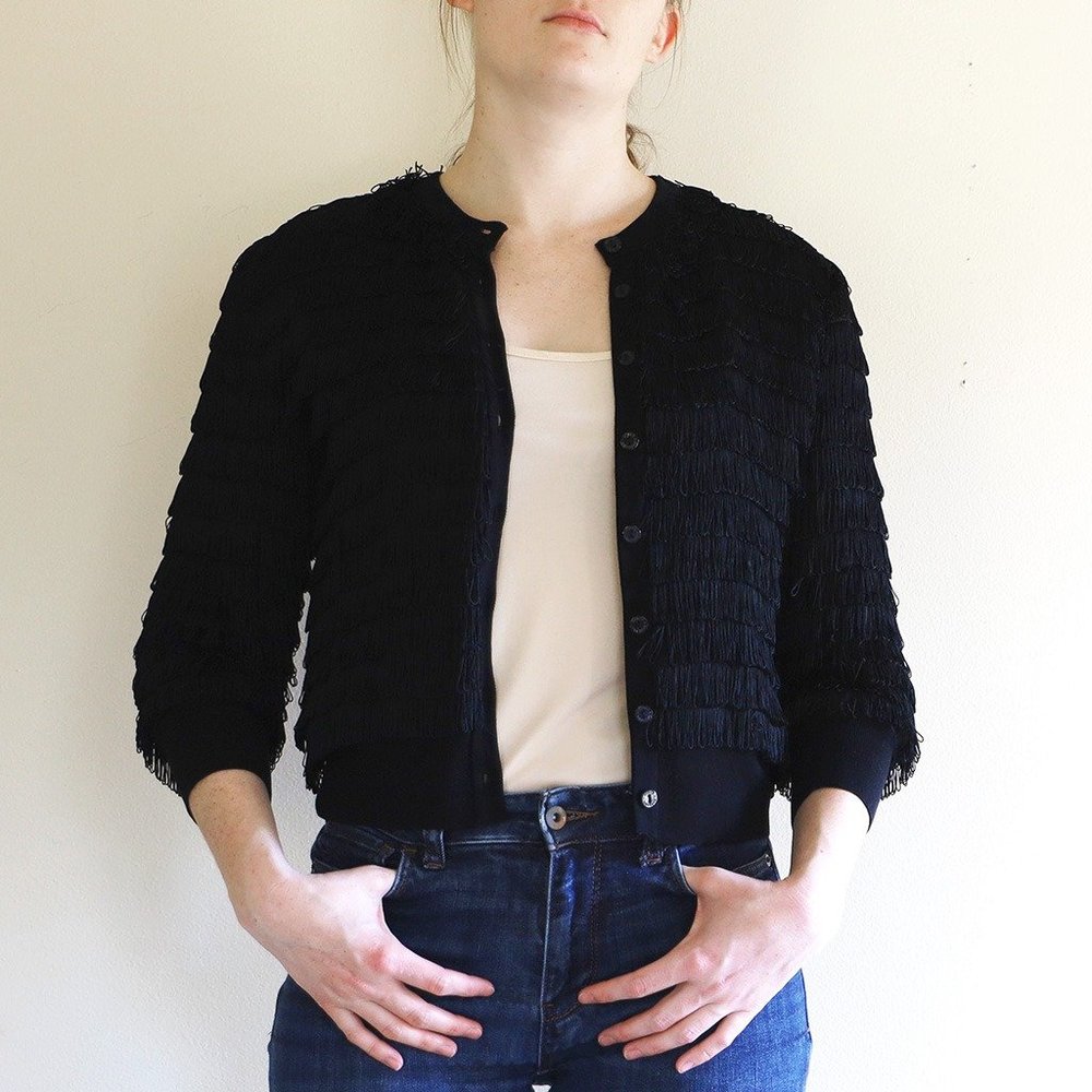 Dolce & Gabbana NWT Rare Black Fringe Jacket